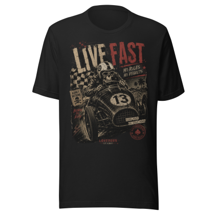 Live Fast – Unisex Vintage Rock