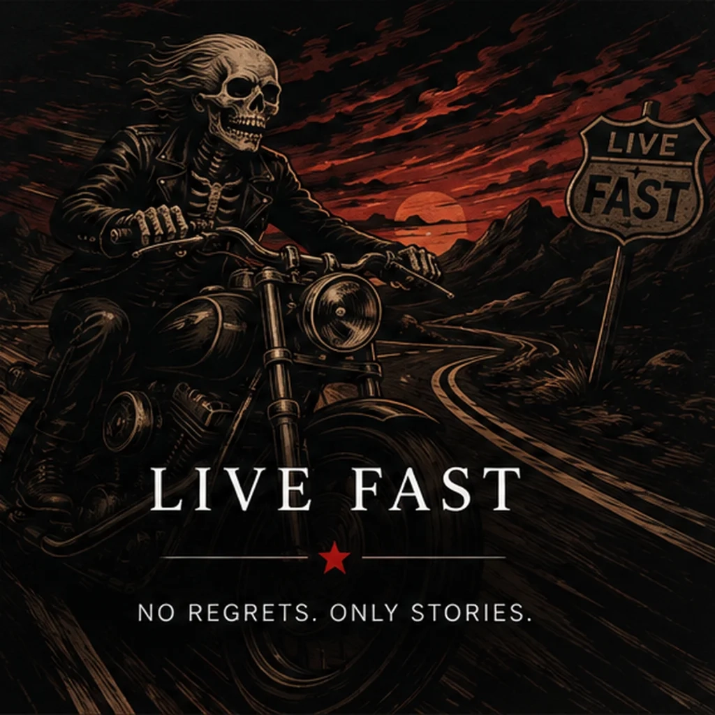 live fast
no regrets
only stories