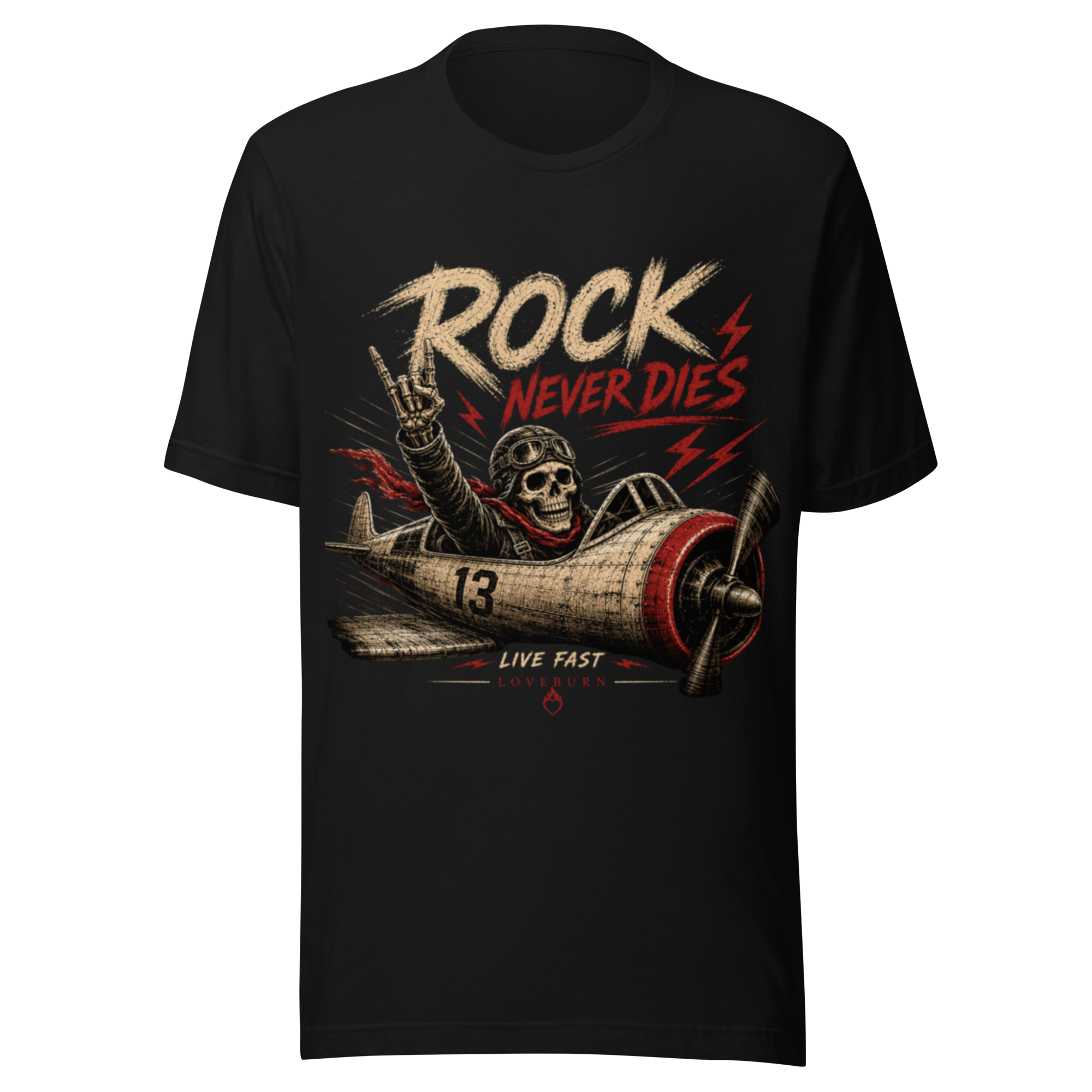 Rock Never Dies – Unisex T-Shirt - Image 2