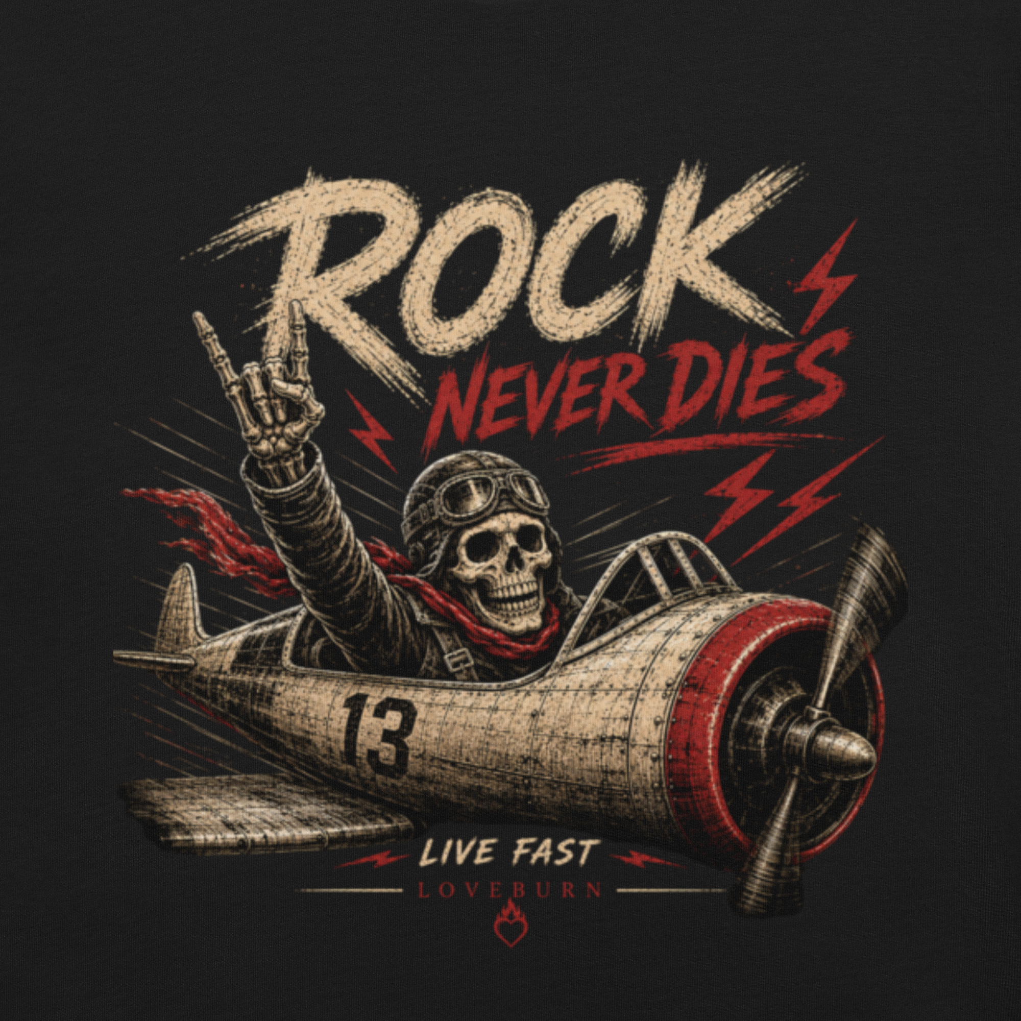 Rock Never Dies – Unisex T-Shirt - Image 7