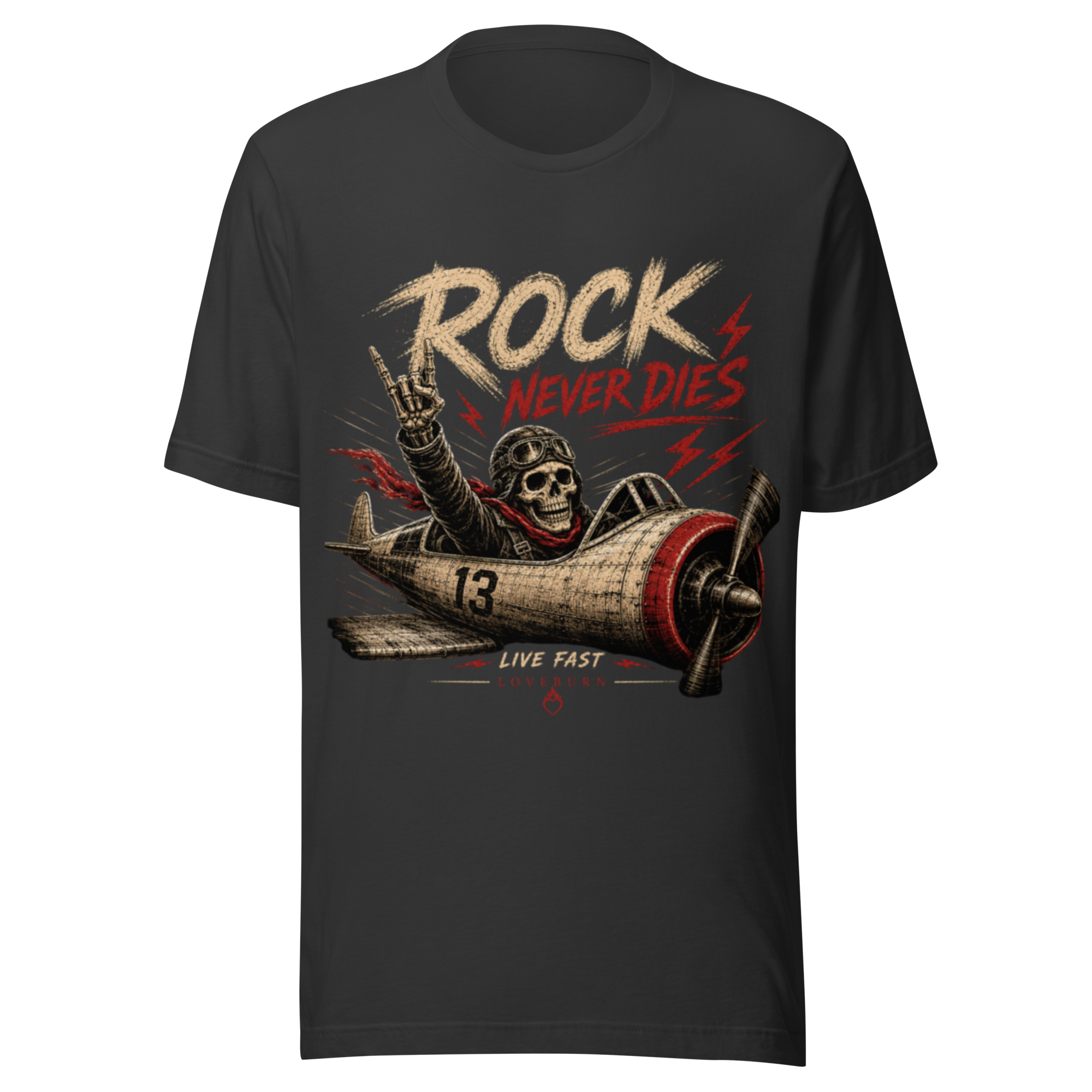 Rock Never Dies – Unisex T-Shirt - Image 3