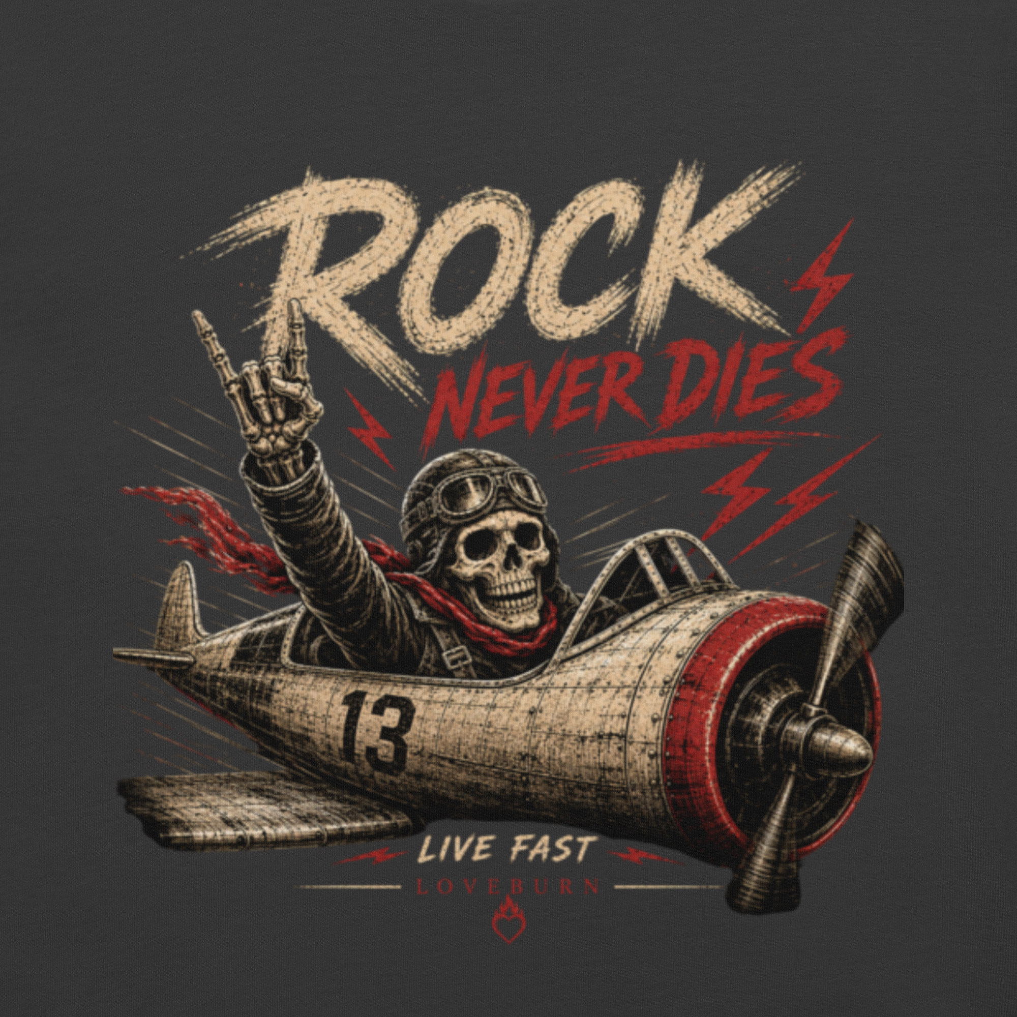 Rock Never Dies – Unisex T-Shirt - Image 9