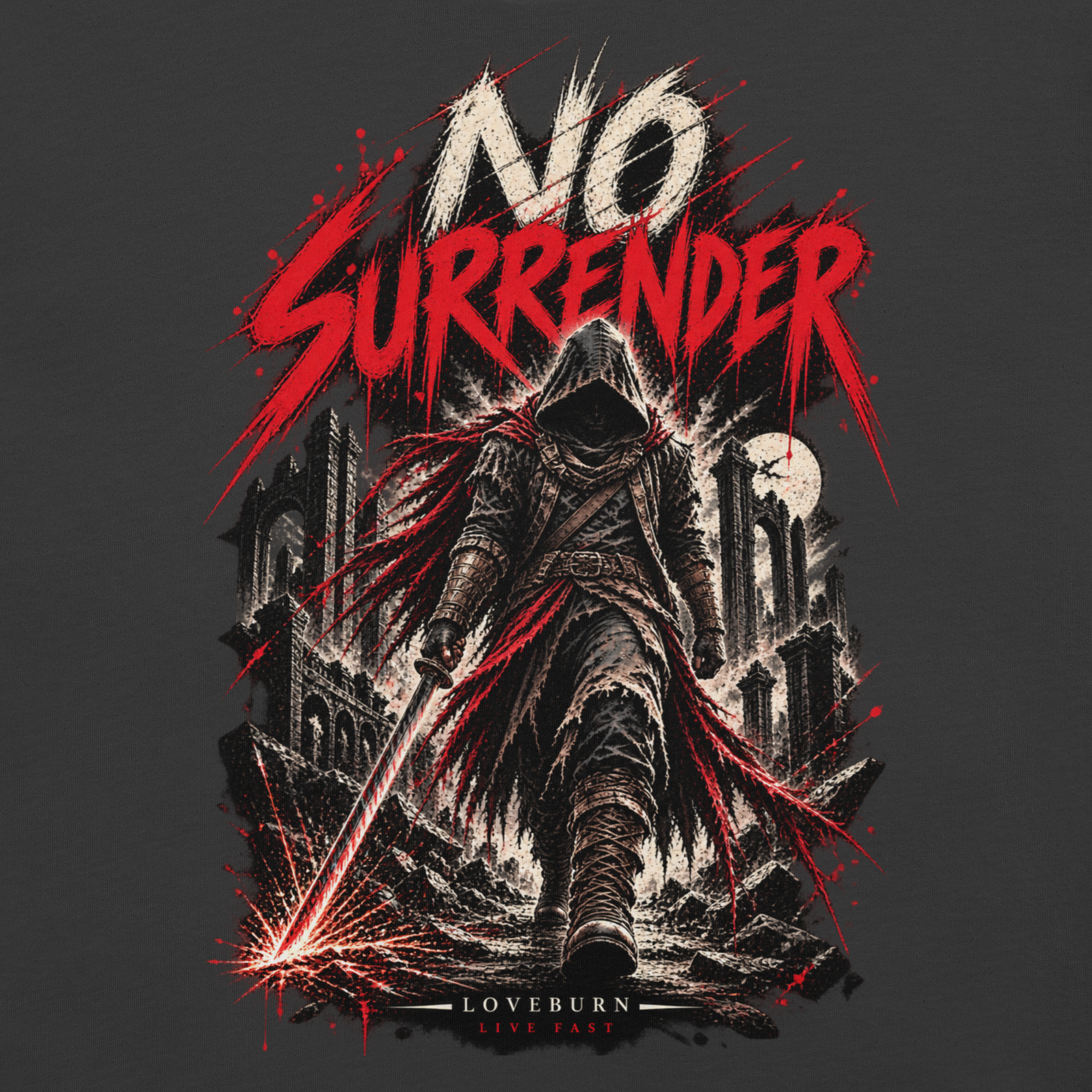 No Surrender – Live Fast Unisex T-Shirt - Image 8