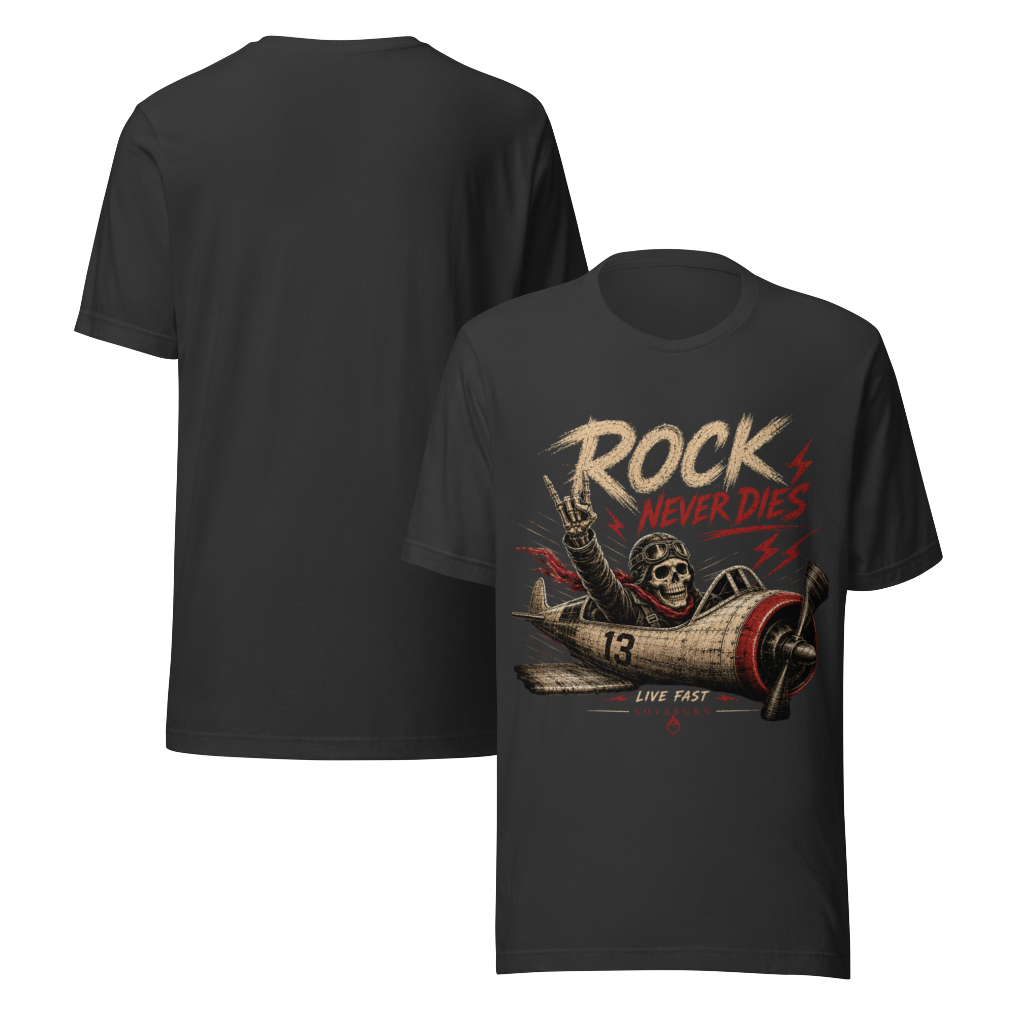 Rock Never Dies – Unisex T-Shirt - Image 6