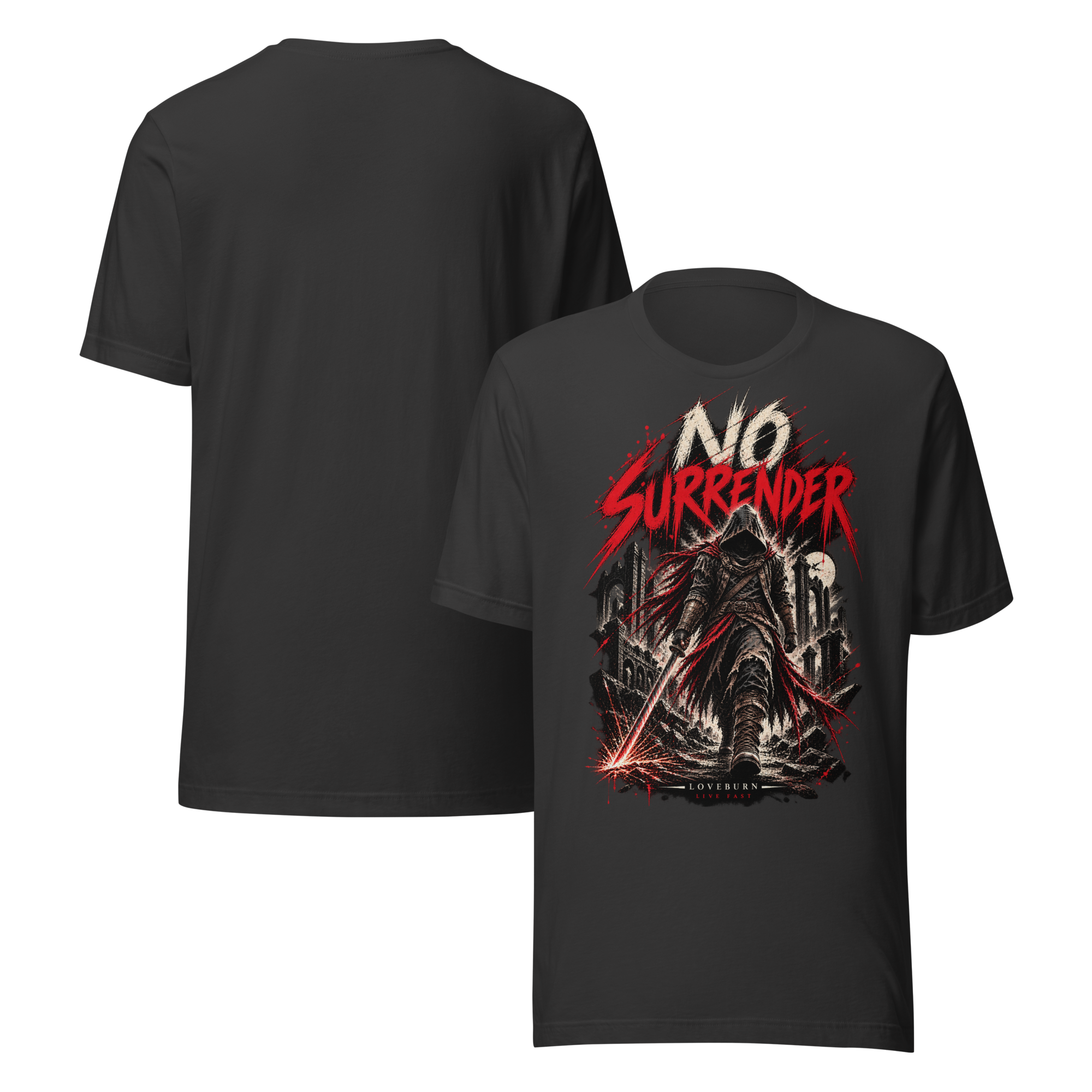 No Surrender – Live Fast Unisex T-Shirt - Image 5