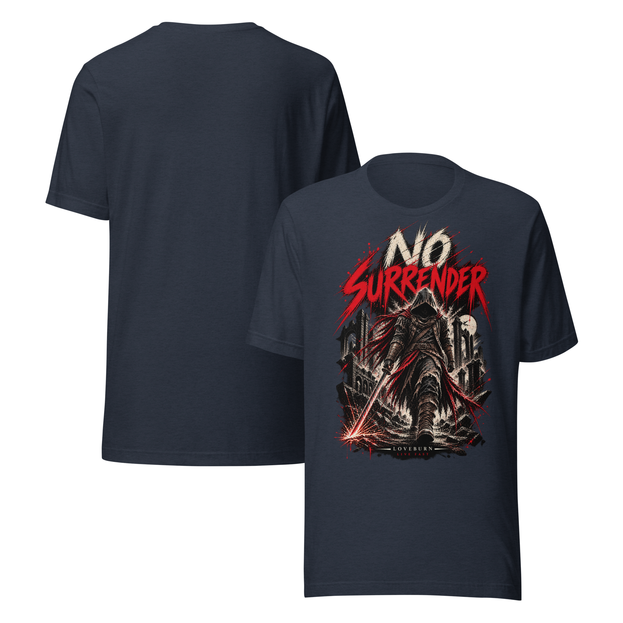 No Surrender – Live Fast Unisex T-Shirt - Image 6