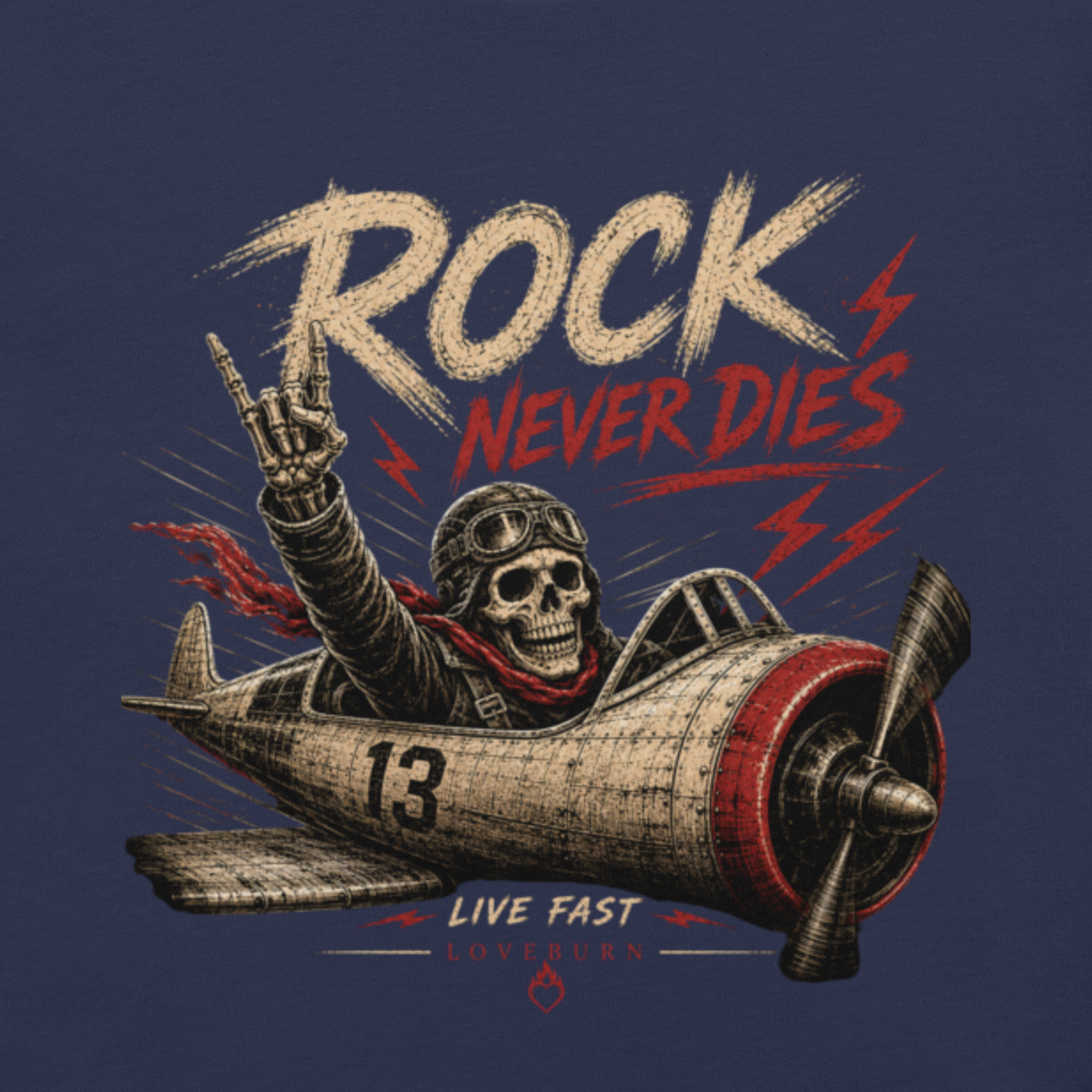 Rock Never Dies – Unisex T-Shirt - Image 8
