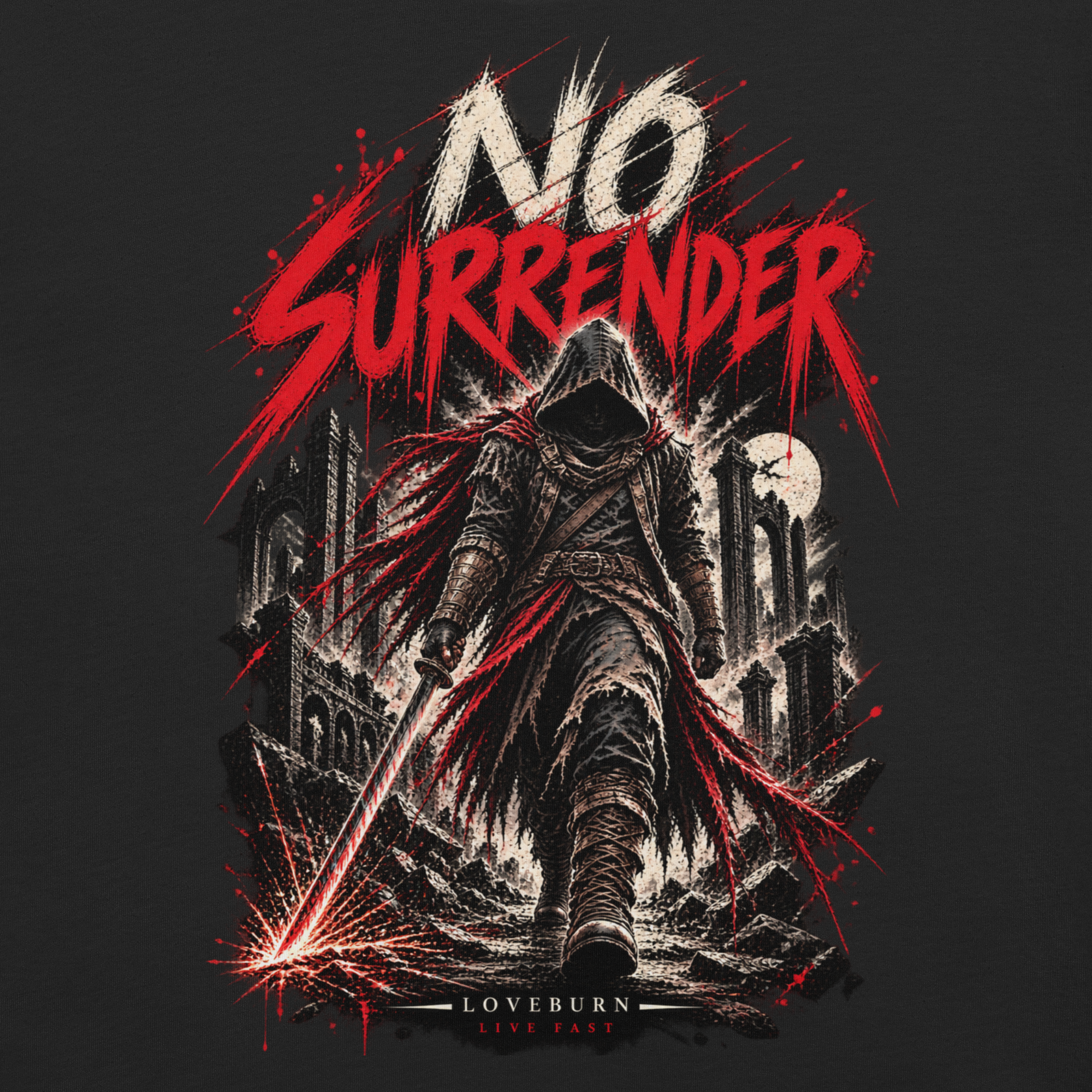No Surrender – Live Fast Unisex T-Shirt - Image 7